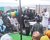 Mubarak Mohammed Muntaka (with microphone), Minister for the Interior, addressing the Abossey Okai Zongo Community. Picture: ERNEST KODZI