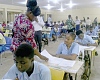 Dr Rosemond Wilson, Head of National Office of the West African Examinations Council, at one of the centres 