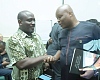 Dr Randolph Nsor-Ambala (right), CEO, Development Bank Ghana, in a discussion with Noah Tumfo, Chief Director, Ministry of Trade, Agribusiness and Industry, at the ceremony. Picture: EDNA SALVO KOTEY 