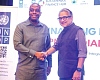 Thomas Ampem Nyarko (left), Deputy Minister of Finance, in a handshake with Niloy Banerjee, Resident Representative of UNDP Ghana, after the event. Picture: CALEB VANDERPUYE