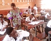 Dr Rosemond Wilson, Head of National Office of WAEC, undertaking a tour of some BECE centres in Accra