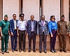 Godwin Kudzo Tameklo (middle), CE, NPA, with Joseph Addae Akwaboah (4th from right), Bono Regional Minister, and members of the Bono REGSEC