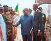 President John Dramani Mahama (3rd from right) exchanging pleasantries with some Malian government officials during his visit. With them is General Assimi Goita (right), Mali’s Transition President 