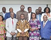 Kwabena Mintah Akandoh (middle), Minister of Health, Rev. Prof. Emeritus Seth Aryeetey (3rd from left), Chairman of the committee; Joyce Bawa Mogtari (3rd from right), Presidential Advisor, members of the task force and some directors of the Ministry of Health. Picture: BENEDICT OBUOBI