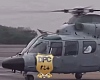 Dr Edward Kofi Omane Boamah in white waving moments before the helicopter took off