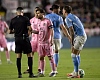 Lionel Messi (middle) fined for grabbing neck of New York City coach 