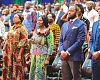 Prof. Naana Jane Opoku-Agyemang (middle), Vice-President with Kissi Agyebeng (right), Special Prosecutor, Dr.Justice Srem-Sai (2nd from right), Deputy Attorney-General and Dr Joseph Whittal (left), Commissioner, CHRAJ