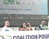 • Tidjane Thiam (2nd from right), Ivorian opposition leader, and Simone Ehivet Gbagbo, former First Lady  (3rd from left), with other members of the coalition