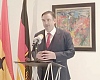Daniel Krull, German Ambassador to  Ghana, briefing the press in Accra