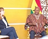 President Mahama in a chat with Angela Rayner, Deputy Prime Minister, UK