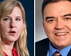Melissa Hortman (left) and John Hoffman (right)