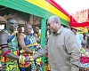 President John Mahama exchanging pleasantries with some chiefs at Juaboso