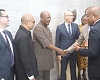 President John Mahama (3rd from left) being introduced to some diplomats at the event in Accra. With them are Samuel Okudzeto Ablakwa (right), Minister of Foreign Affairs and Regional Integration, and Irchad Razaaly (2nd from left), European Union Ambassador in Ghana. Picture: SAMUEL TEI ADANO