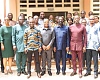 Kwabena Mintah Akandoh, Minister of Health, with the management and staff of the College of Health Sciences, University of Ghana. With him is Dr Alfred Oko Vanderpuije (5th from right), MP for Ablekuma South