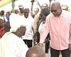 President Mahama and Togbiga Adama III, Paramount Chief of Some Traditional Area, in a hearty exchange of greetings at the durbar