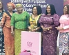 Dr Miriam Rahinatu (4th from left), Policy Adviser on Social Sector, Office of the Vice-President, with Dr Agnes Naa Momo Lartey (3rd from right), Minister for Gender, Children and Social Protection, Dr Afisah Zakariah (3rd from left), Chief Director at the MoGCSP, and other dignitaries