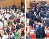  The Majority showing their support after the address by the President. Picture: ELVIS NII NOI DOWUONA,  The Minority reacting to the address by the President