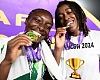 Jennifer Echegini (right) came off the bench to score an 88th-minute winner in the Wafcon 2024 final against hosts Morocco