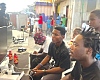 Theophilus Allotey (2nd from right) participating in the competition