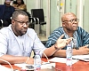 John Dumelo (left), Deputy Minister of Food and Agriculture, responding to questions from the committee. With him is Paul Siameh, Chief Director, Ministry of Food and Agriculture. Picture: ELVIS NII NOI DOWUONA 