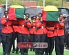 The caskets of Dr Murtala Muhammed and Alhaji Muniru Limuna being carried away for burial. Picture: Esther Adjei
