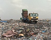 A waste disposal truck emptying a truck at the peak of the mountainous dumpsite. Pix By Benjamin Xornam Glover