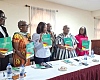 Dr Grace Ayensu-Danquah (3rd from left), Deputy Minister of Health, launching the policy document. With her are Dr Kharmacelle Prosper Akanbong (4th from left), acting Director-General of GAC, Kakra Essamuah (2nd from right), GAC Board Chair, and other dignitaries. Picture: SAMUEL OHENE EWUR