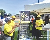 William Kartey (right), Nana Mankatah, Charles Owusu-Ansah and other dignitaries applaud as the official logo of the Go-Fit Ghana campaign is unveiled and launched