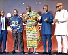 Nana Ansah Sasraku III (middle), Board Chair of SSNIT, launching the Telehealth Service. With him are Kwesi Afreh Biney (2nd from right), Director-General of SSNIT; Dr Henry Shirazu Alhassan (right), Supervising Director of The Trust Hospital; Stephen Boakye (2nd from left), General Secretary of NPA, and Dr Victor Asare Bampoe (left), CEO of NHIA