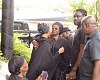  Abla Dzifa Gomashie, Minister of Tourism, Culture and Creative Arts with some members of the Fosu family at Daddy Lumba's private residence in Accra on Monday morning