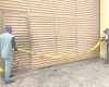 The enforcement team sealing Nyankonton Building Materials company at Oyarifa