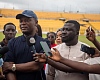 Mr Kofi Iddie Adams, Sports Minister and Dr Frank Amoakohene, Ashanti Regional Minister at the Baba Yara Stadium