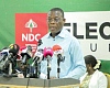 Fifi Fiavi Kwetey, General Secretary, addressing the media