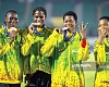 Ghana’s 4x100m bronze medalist: From left Janet Mensah, Janet Kwarteng, Odo Broni, and Gaza