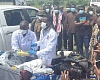 Staff of Ghana Standards Authority conducting field tests to confirm the substances