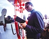 Apostle Eric Nyamekye, Chairman of the Church of Pentecost, dedicating the fire station. Looking on is Alhaji Muntaka Mohammed Mubarak, Minister of the Interior, and other guests