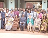 Ahmed Ibrahim (seated 3rd from left), Minister of Local Government, Chieftaincy, and Religious Affairs, with Irene Vance (3rd from right), Head of Project Delivery in African Cities Research Consortium, Jemima Lomotey (right), Director of planning at the GARCC, and officials after the event. Picture: CALEB VANDERPUYE