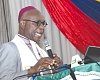 Most Rev. Prof. Johnson Asamoah-Gyadu (left), Presiding Bishop of the Methodist Church of Ghana, addressing the Lay  Movement Conference