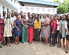 Participants in the training programme on menstrual hygiene 