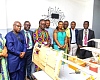 Prof. Rita Akosua Dickson (4th from left), V.C, KNUST, and some dignitaries, during the opening of the drone center at the KNUST. 