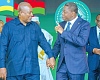 President John Mahama (left) interacting with President Faure Gnassingbé of Togo