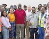 Dr Cassiel Ato Forson (middle), Minister of Finance, with officials of the World Bank and the West Africa Food Security Resilience Programme after the tour