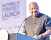President John Dramani Mahama speaking at the launch