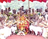 Asantehene Otumfuo Osei Tutu II sitting in state