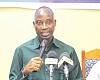 Dr Alhassan Iddrisu (inset), Government Statistician, addressing the audience during the event. Picture: CALEB VANDERPUYE
