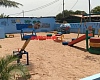 The exact spot where the microlight aircraft crashed has been converted into a playground for the learners