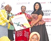 Dr Agnes Naa Momo Lartey (right), Minister for Gender, Children and Social Protection, receiving a citation on behalf of the Vice-President from Prof. Seyram Amenyedzi (2nd from right), West African Coordinator, Circle of Concerned African Women Theologians. Picture: ELVIS NII NOI DOWUONA 