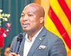 Samuel Okudzeto Ablakwa (right), Minister of Foreign Affairs, addressing the Ghanaian Community during a townhall meeting in Vic, Spain 