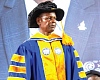 Prof. Daniel Ganu in academic regalia during his induction as Vice-Chancellor of Valley View University