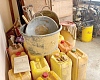 Some of the seized mining equipment deposited at the Oda Divisional Police Headquarters